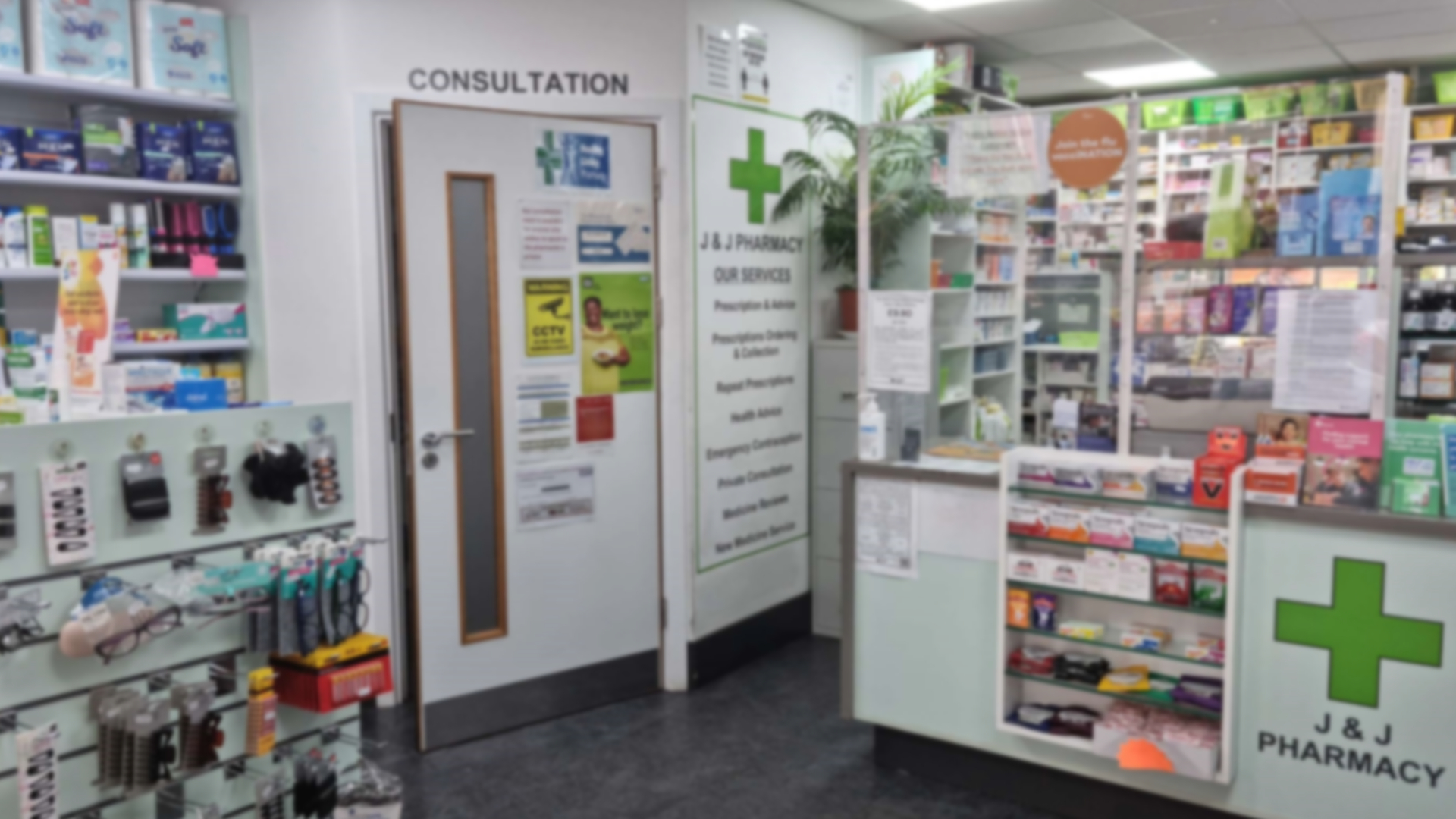 Consultation room inside SN Plus Pharmacy